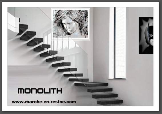 Garde corps pour escalier suspendu - MONOLITH